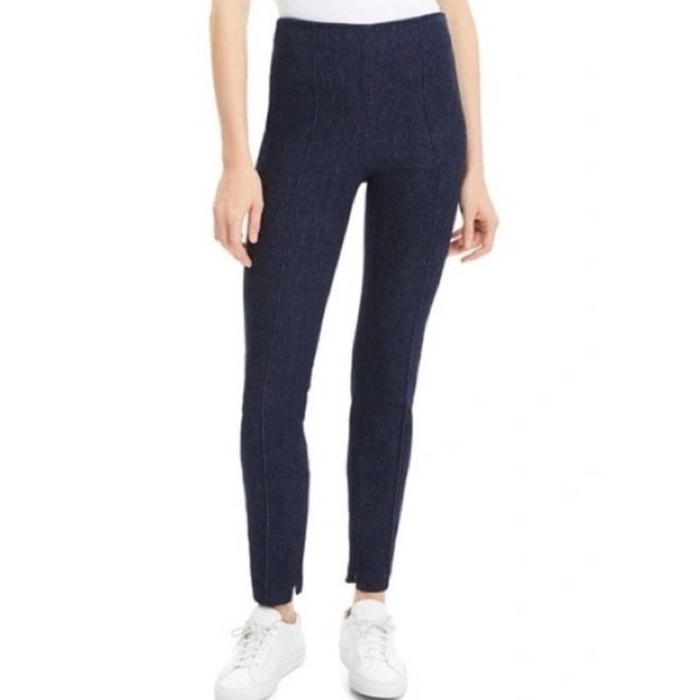 Theory Leggings Women's Size 2 Dark Denim Nep High Waisted Skinny Seamed - Picture 12 of 13